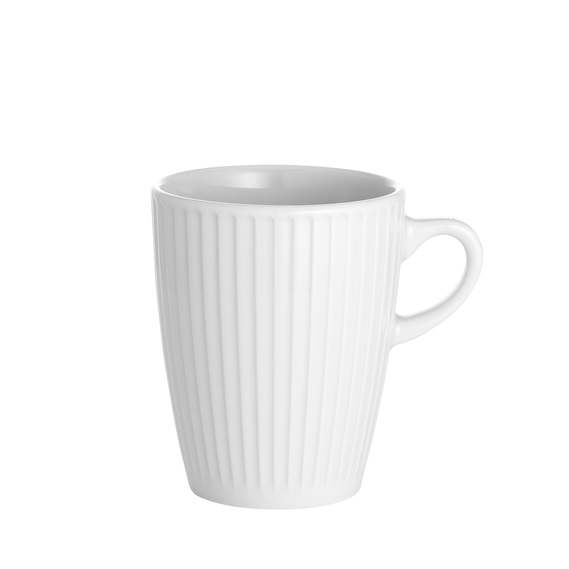 Plissé krus 27 cl hvid